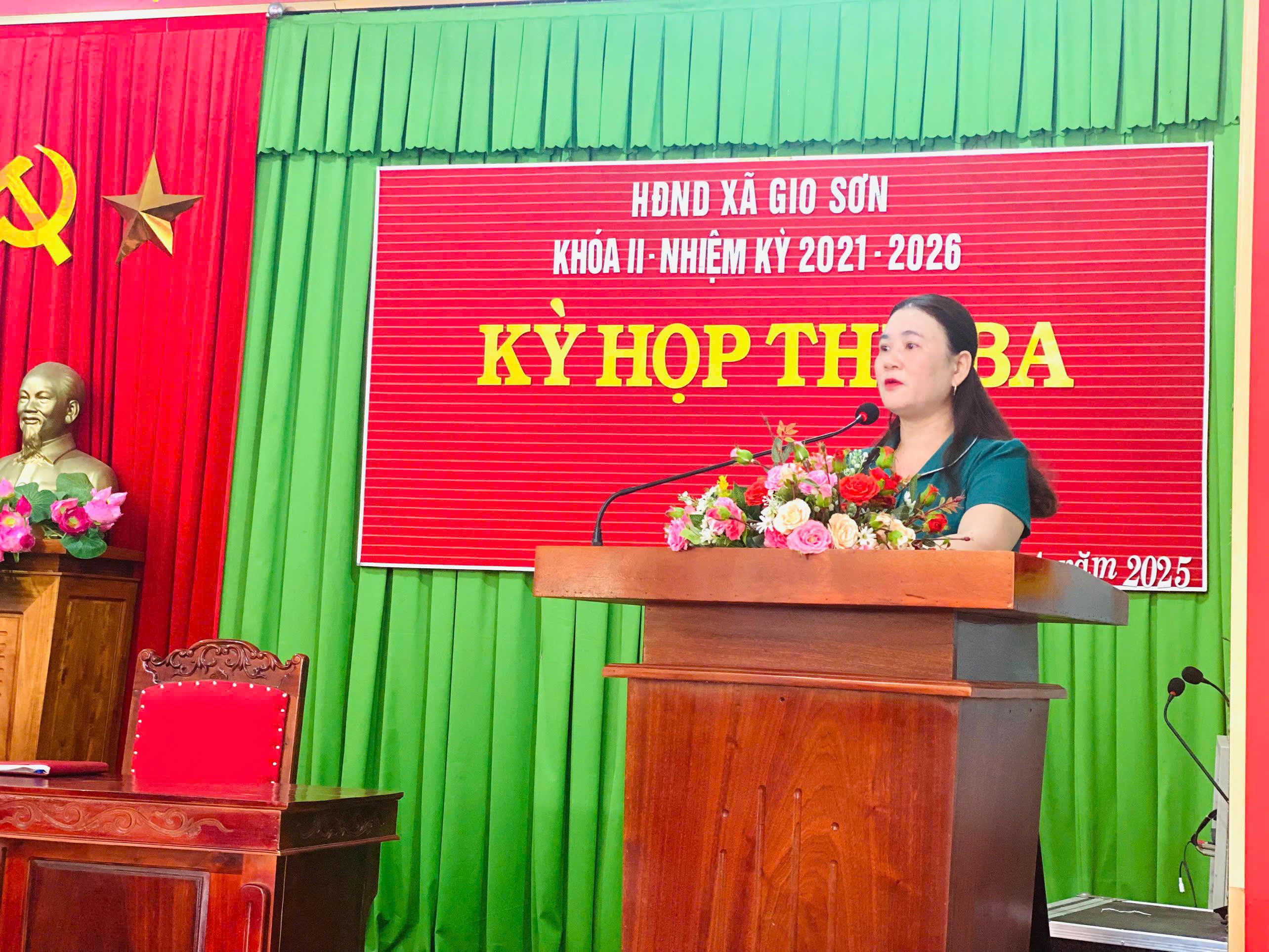 KỲ HỌP THỨ BA - HĐND XÃ GIO SƠN, KHOÁ II - NHIỆM KỲ 2021-2026
